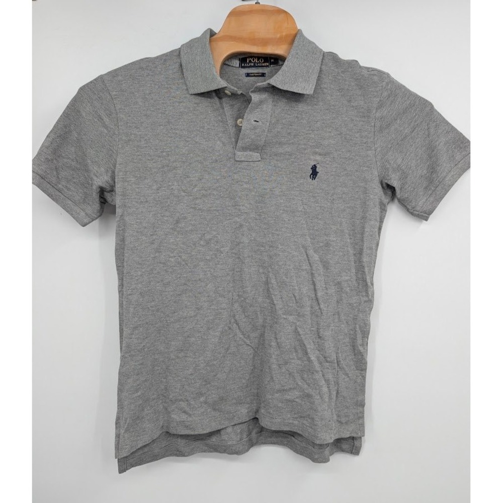Polo Ralph Lauren Mesh Polo Shirt Gray Men's Custom Fit sz M